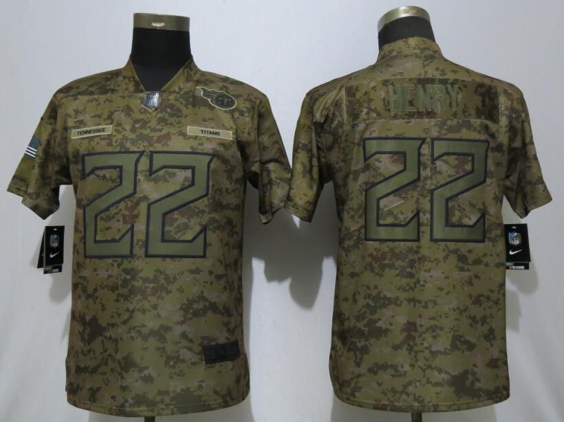 Women Tennessee Titans #22 Henry Nike Camo Salute to Service Limited NFL Jersey->youth nfl jersey->Youth Jersey